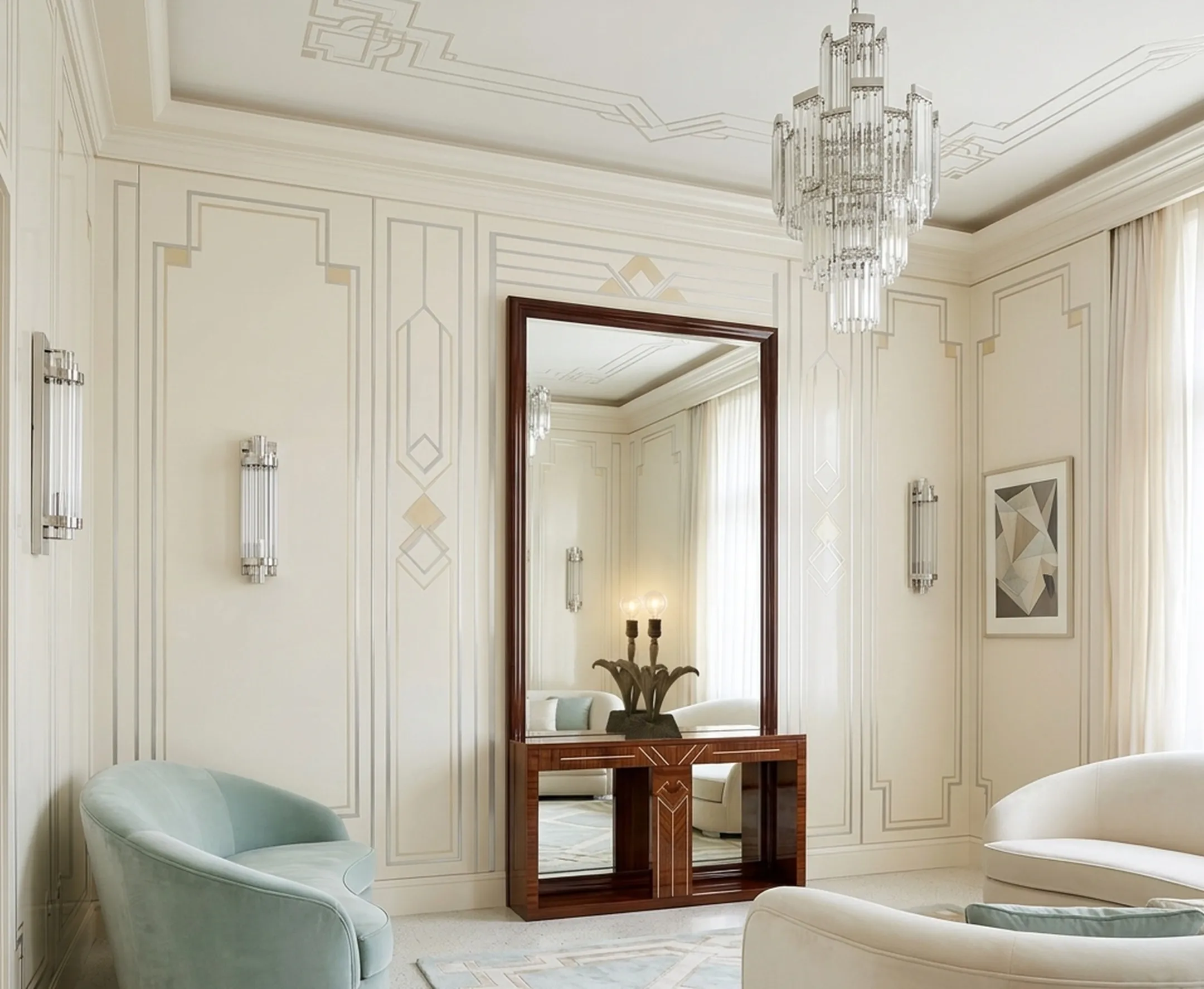 lampara de mesa antigua con base decorativa en una sala elegante