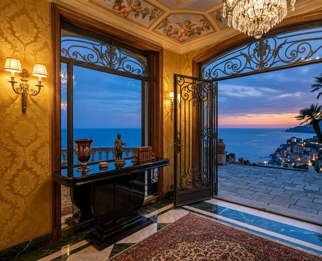 两张古董装饰控制台在优雅的环境中