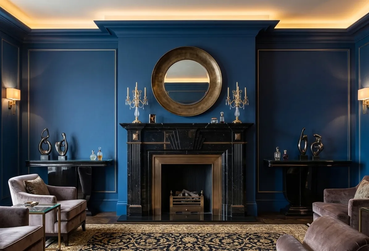 Deux dresuars anciens avec décoration élégante dans un salon