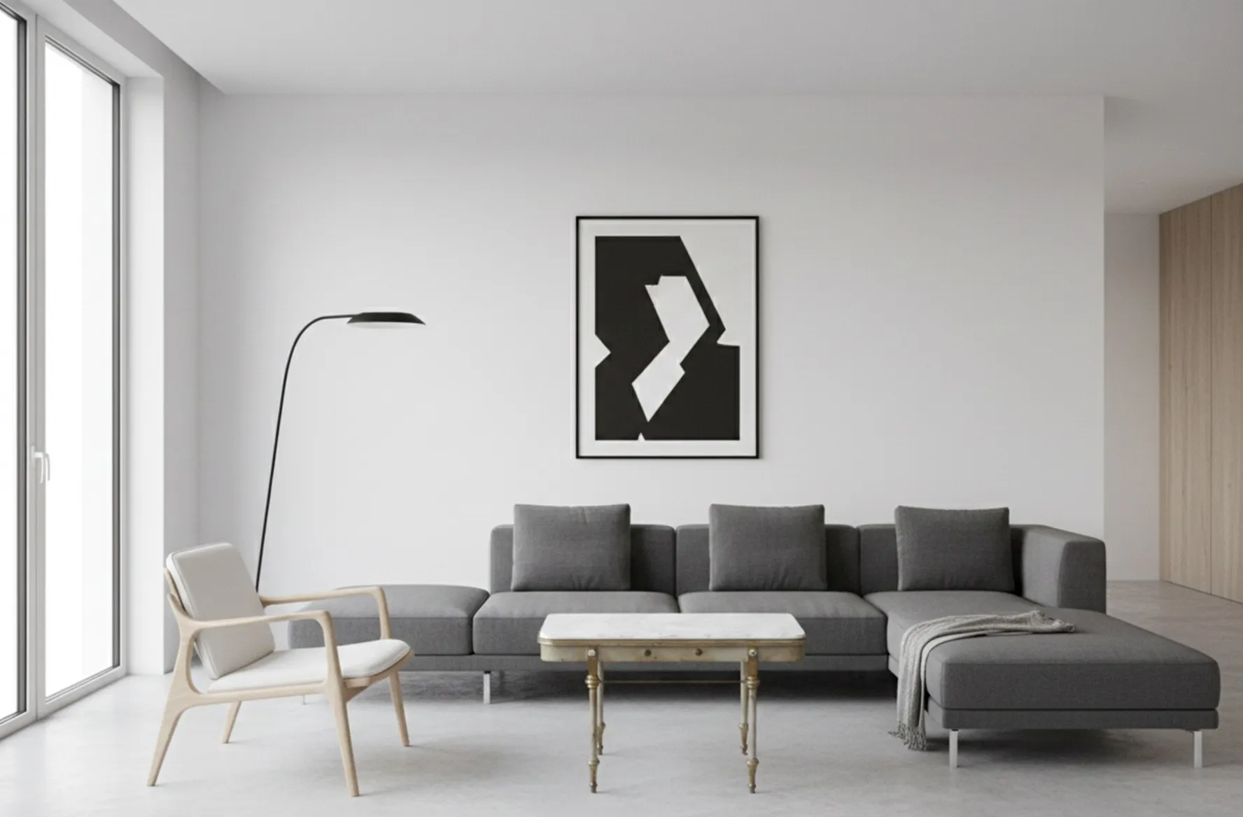 エレガントな脚の古いガーデンテーブル、現代的な環境で。