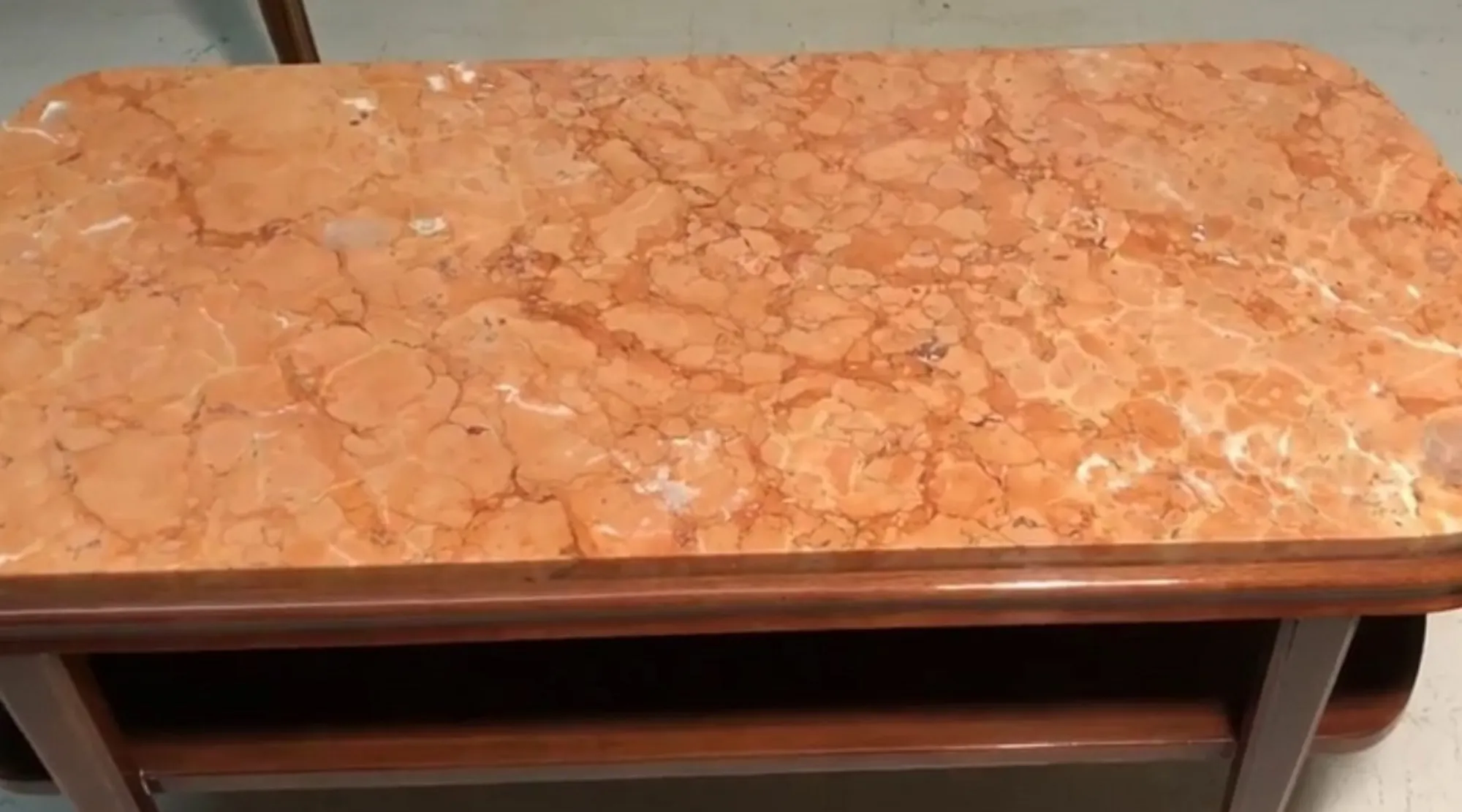 antique coffee table with decorative pattern