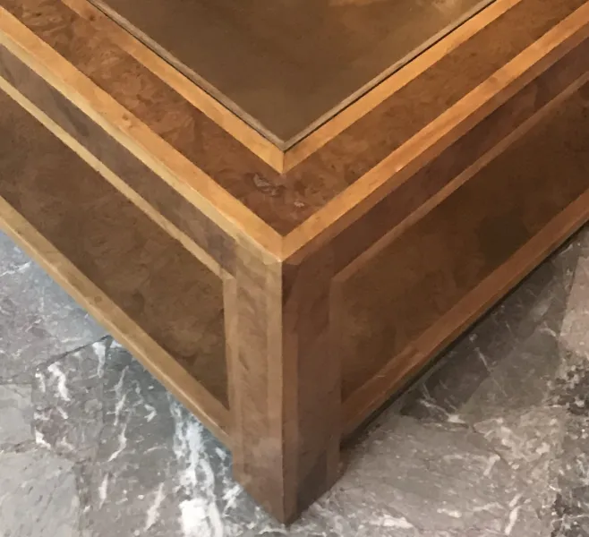 antique square coffee table with detailed top