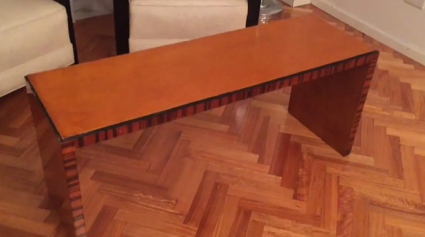 antique coffee table with elegant finish in a cozy setting