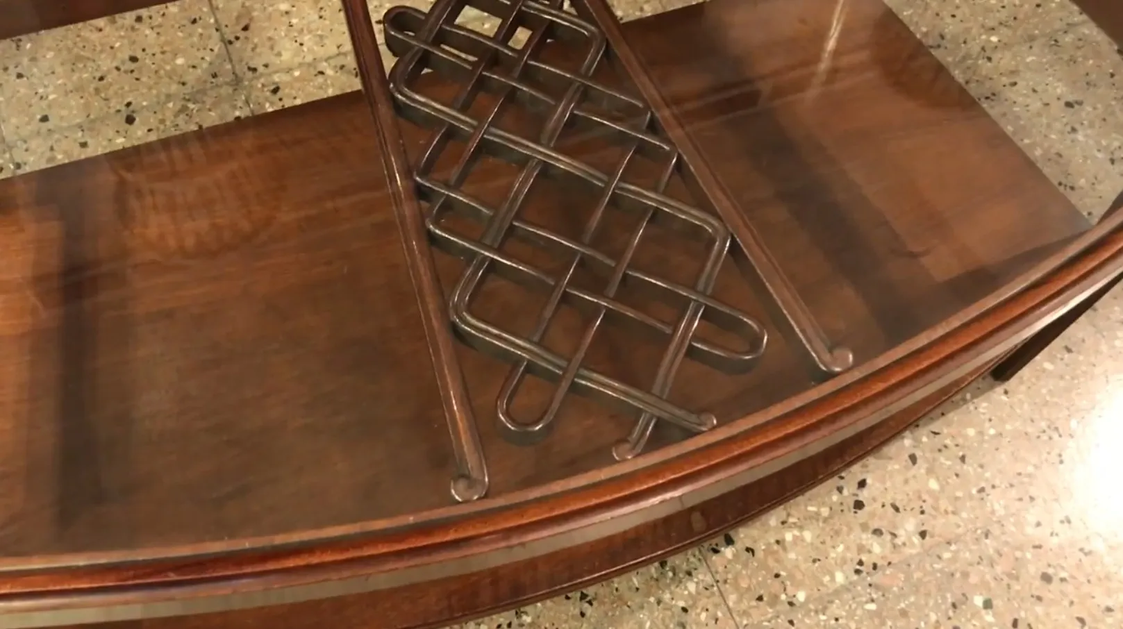 antique coffee table with elegant design in a classic setting