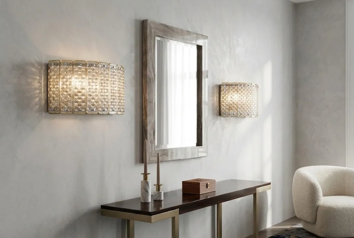 4 настенных бра 50-х годов с мягким светом, в уютной обстановке