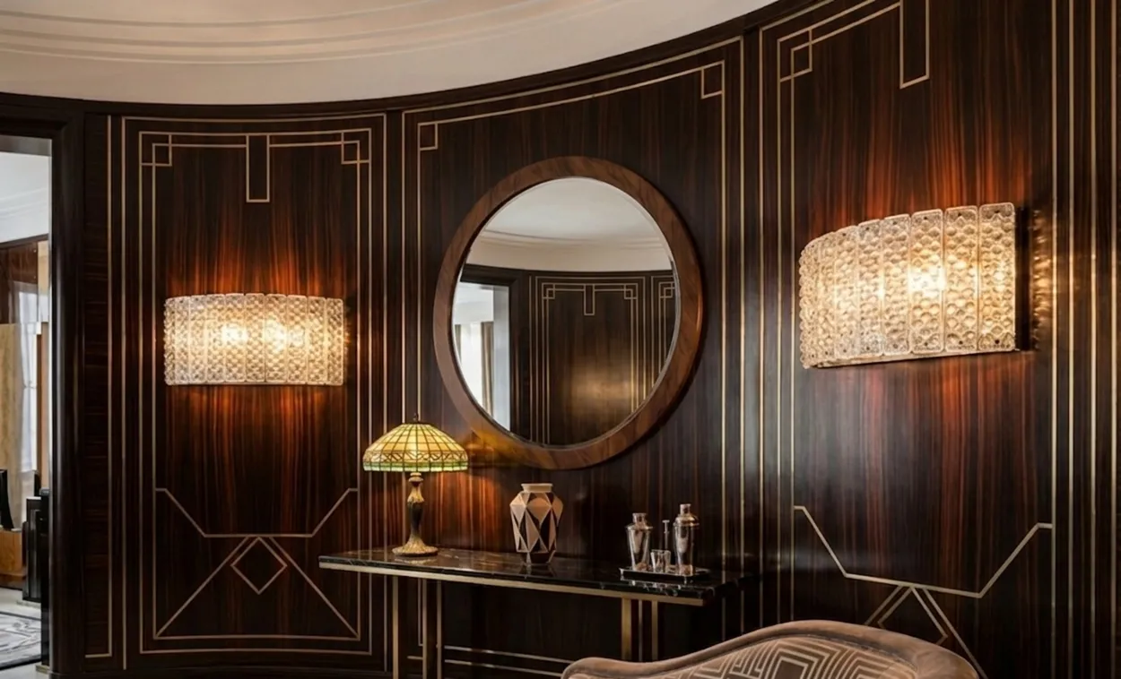 decorative antique mirror on an elegant wall