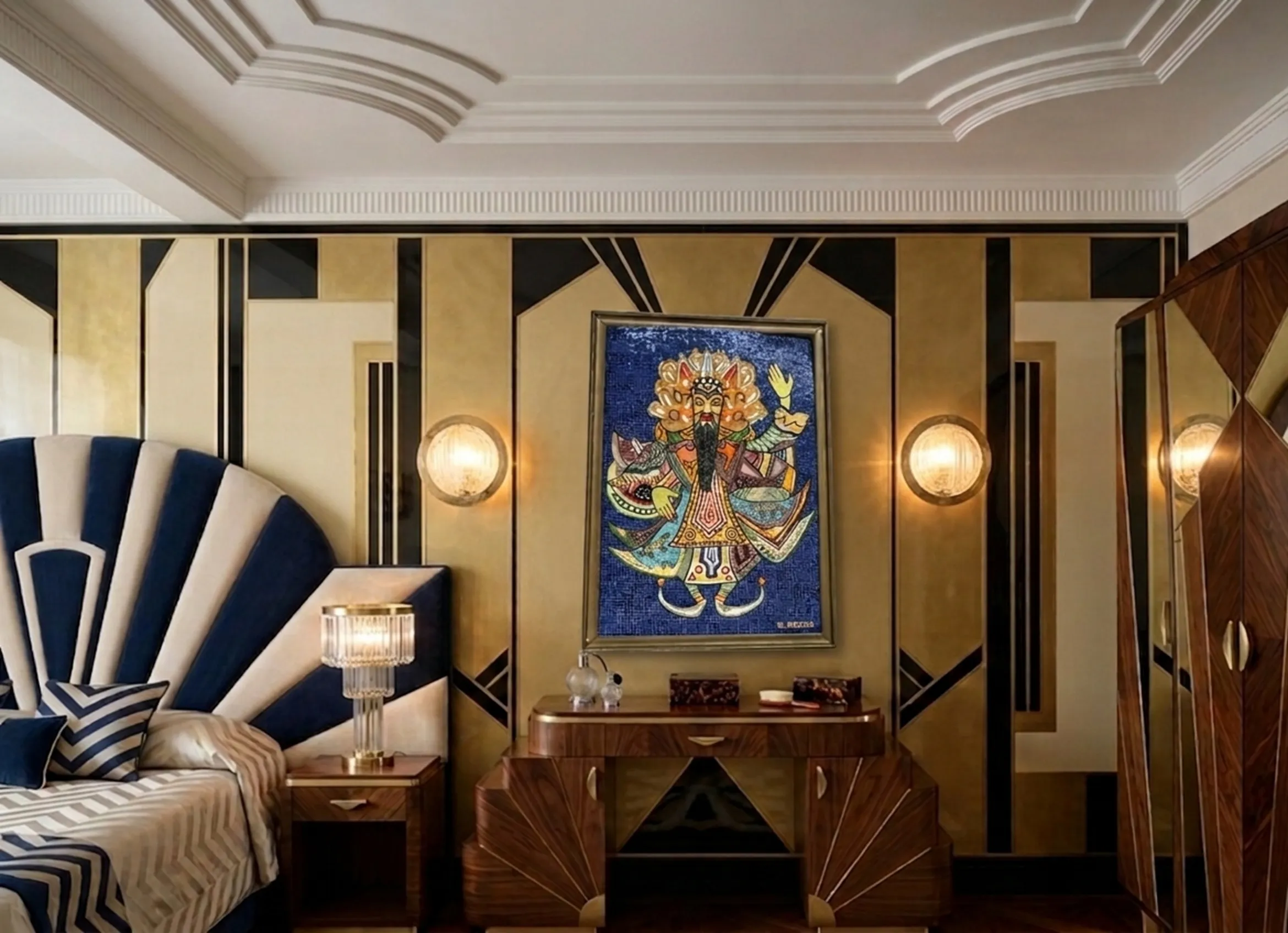 Antikes Mosaikbild in einem eleganten Zimmer