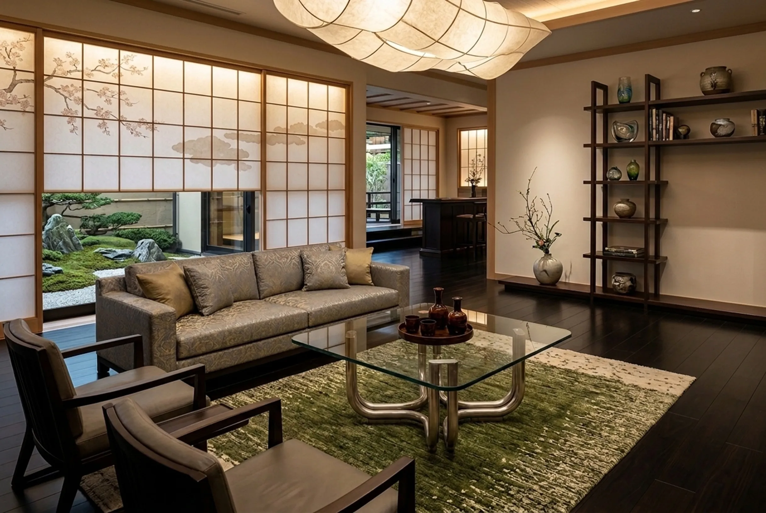 antique coffee table with elegant design in living room