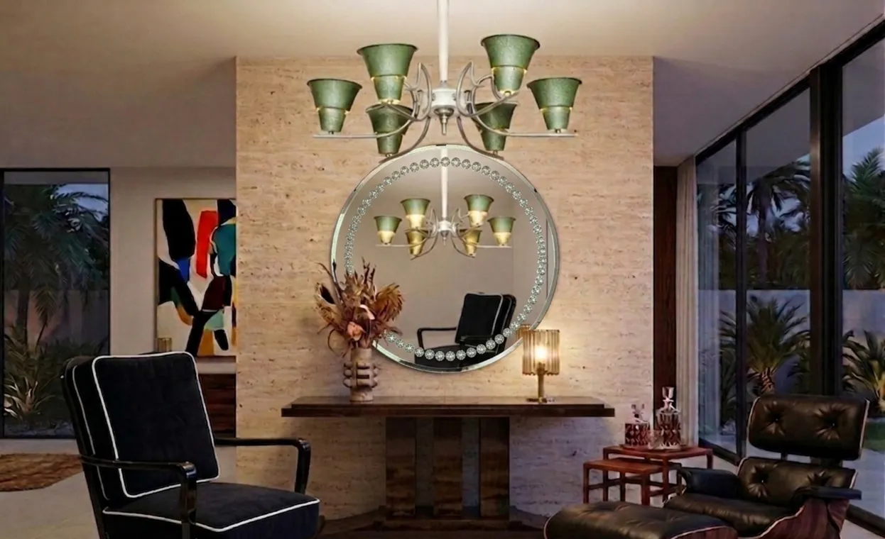 古董控制台装饰在现代环境中