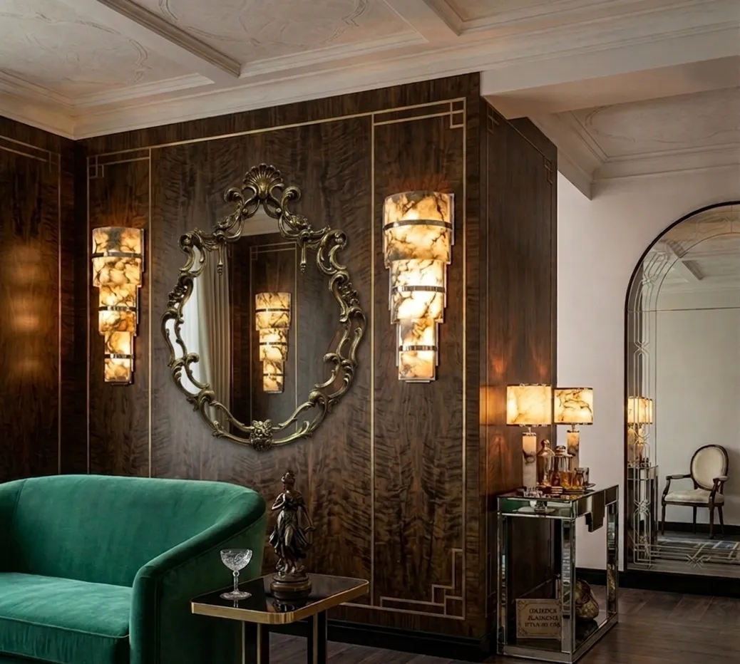 antique decorative mirror with ornate frame