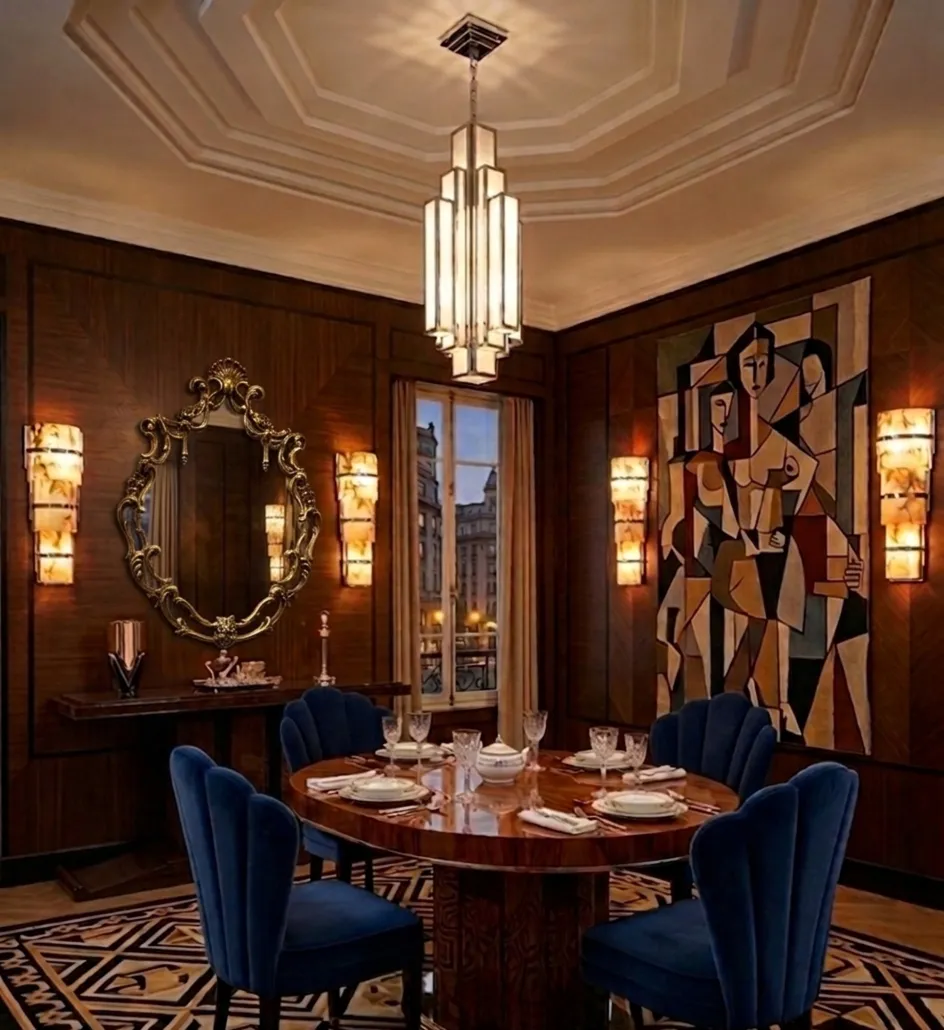 espelho antigo decorativo em um ambiente elegante com arte