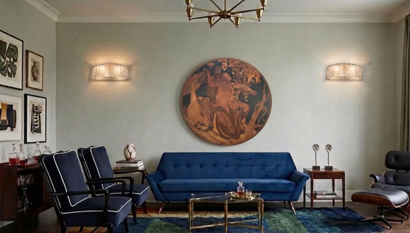 Duas poltronas antigas com estofado elegante em um ambiente sofisticado