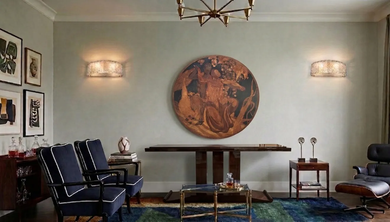 deux fauteuils anciens dans une pièce décorée de manière moderne