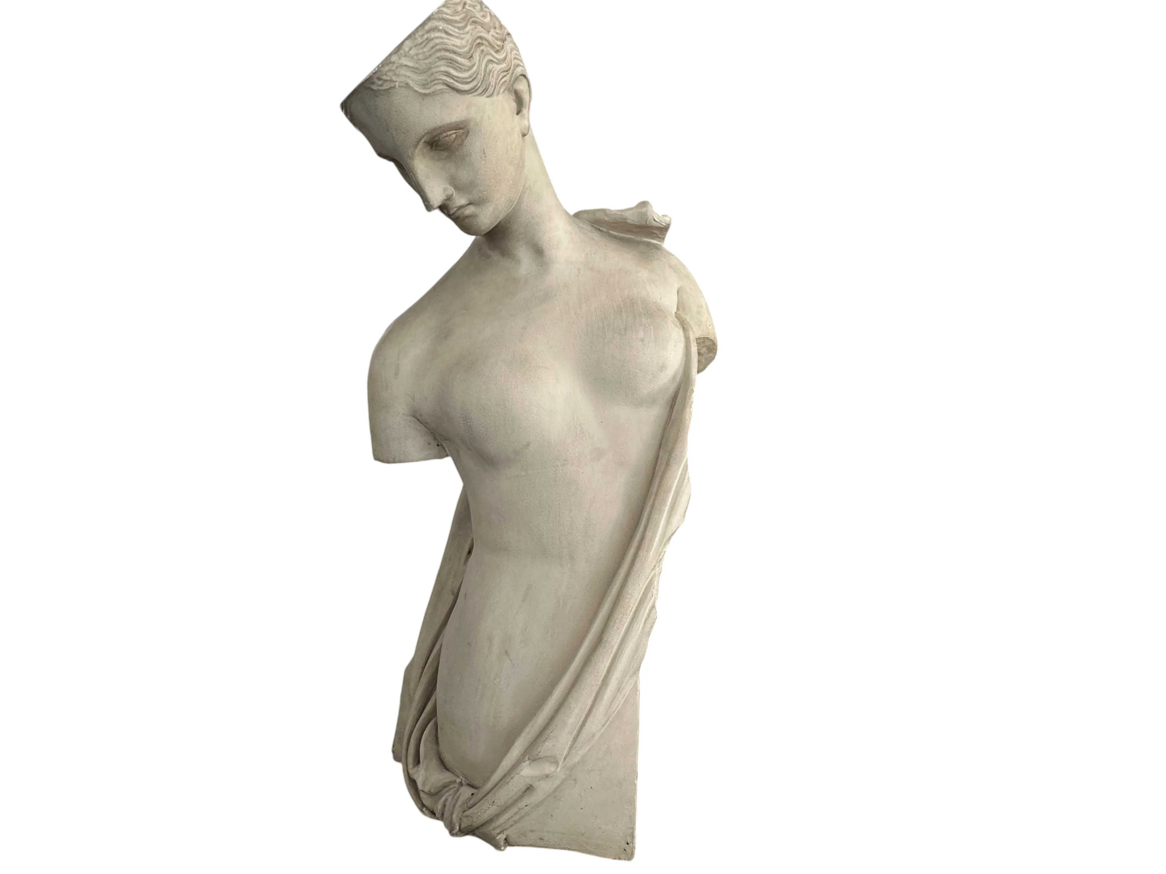 escultura antiga de mulher com drapeado, de Pietro Barzanti