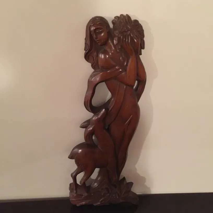 antique wall plate with relief details