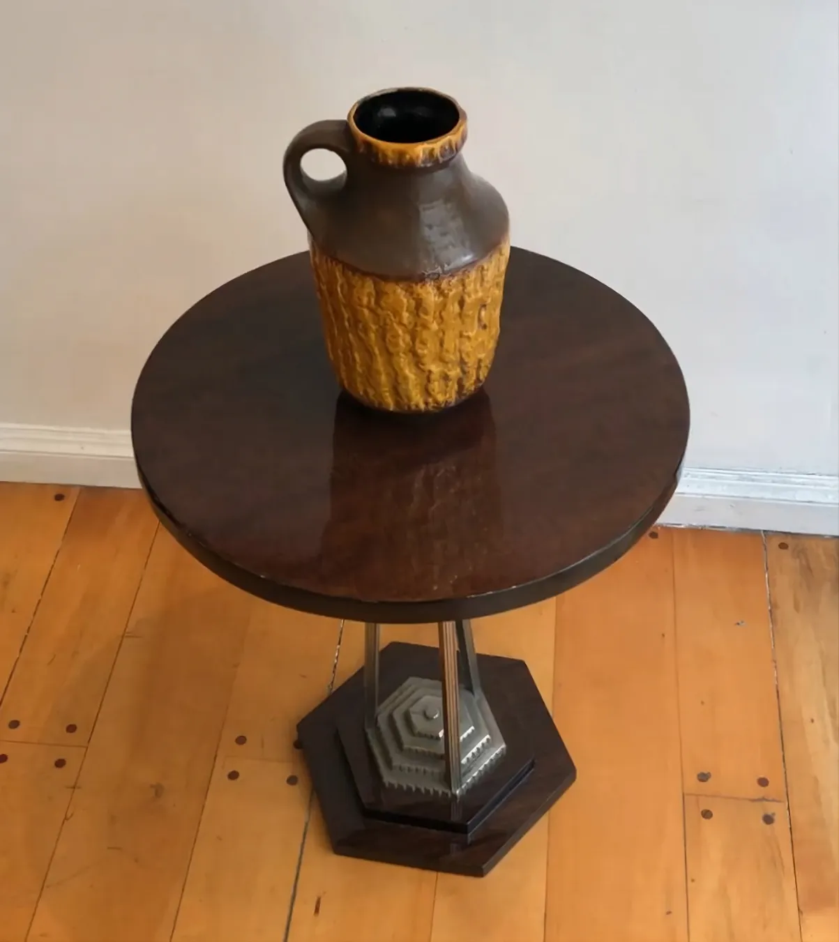 antique ceramic jug with unique texture