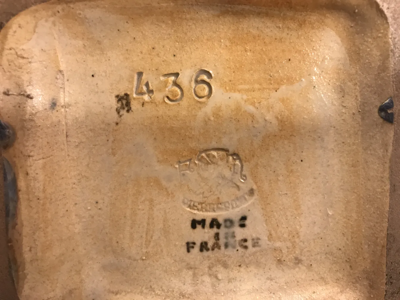 Antique ceramic vase from Pierrefonds with unique design