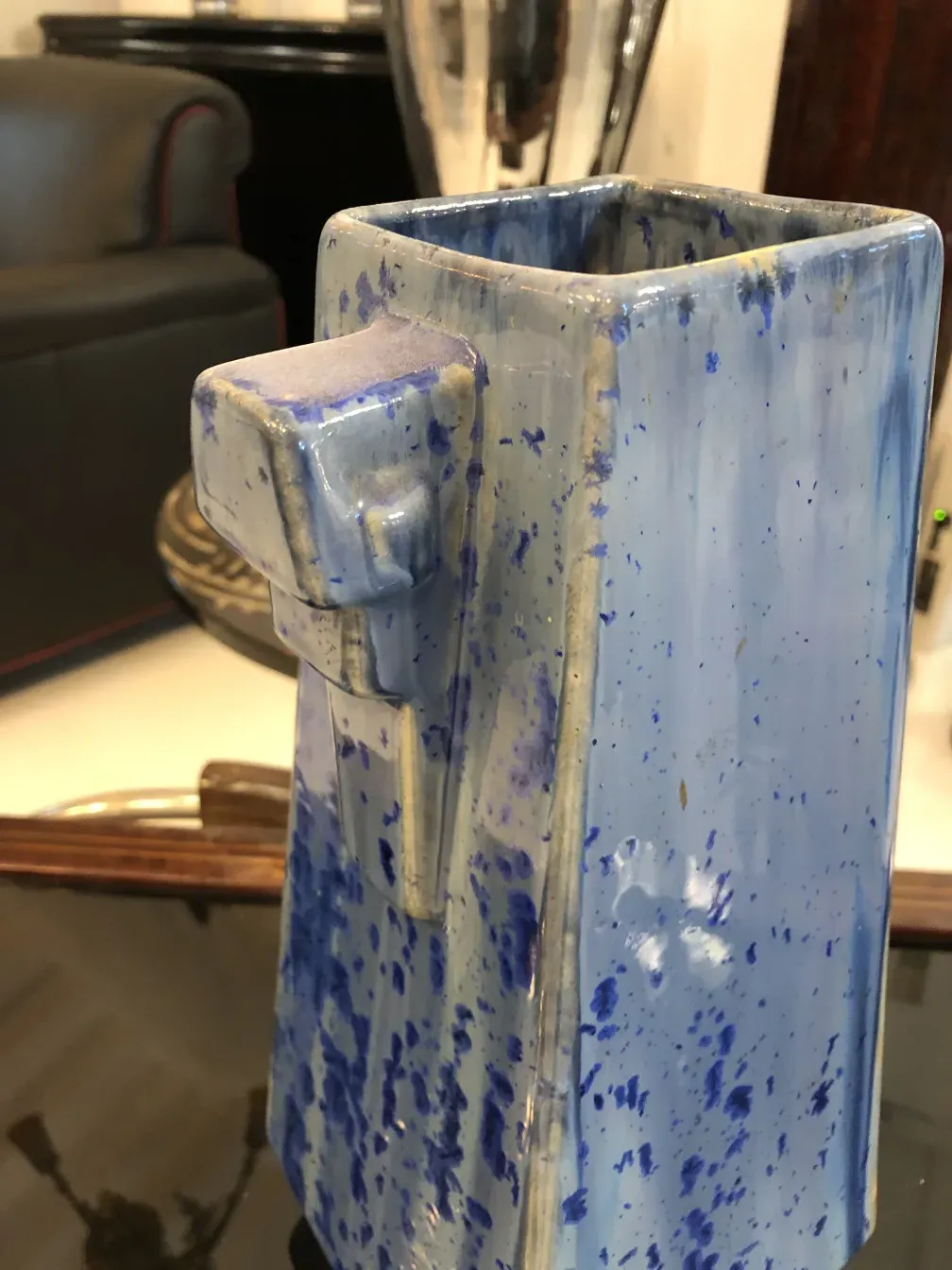 Antique ceramic vase from Pierrefonds with unique design