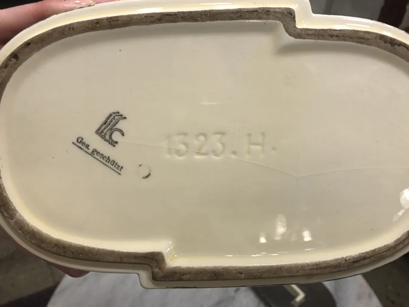 antique decorative box with clear lid in elegant setting