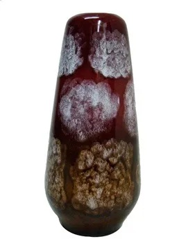 antique ceramic vase with brown detailing