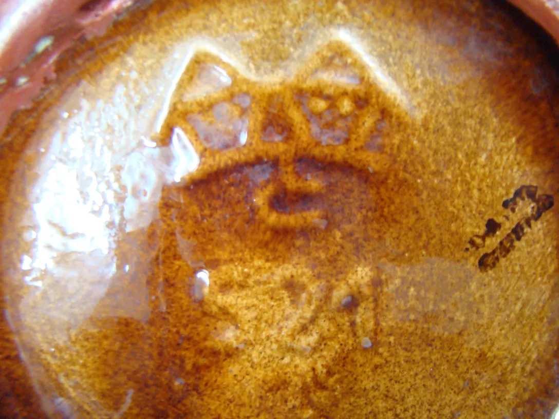 Antique Carstens Tönnieshof ceramic with unique design and warm color
