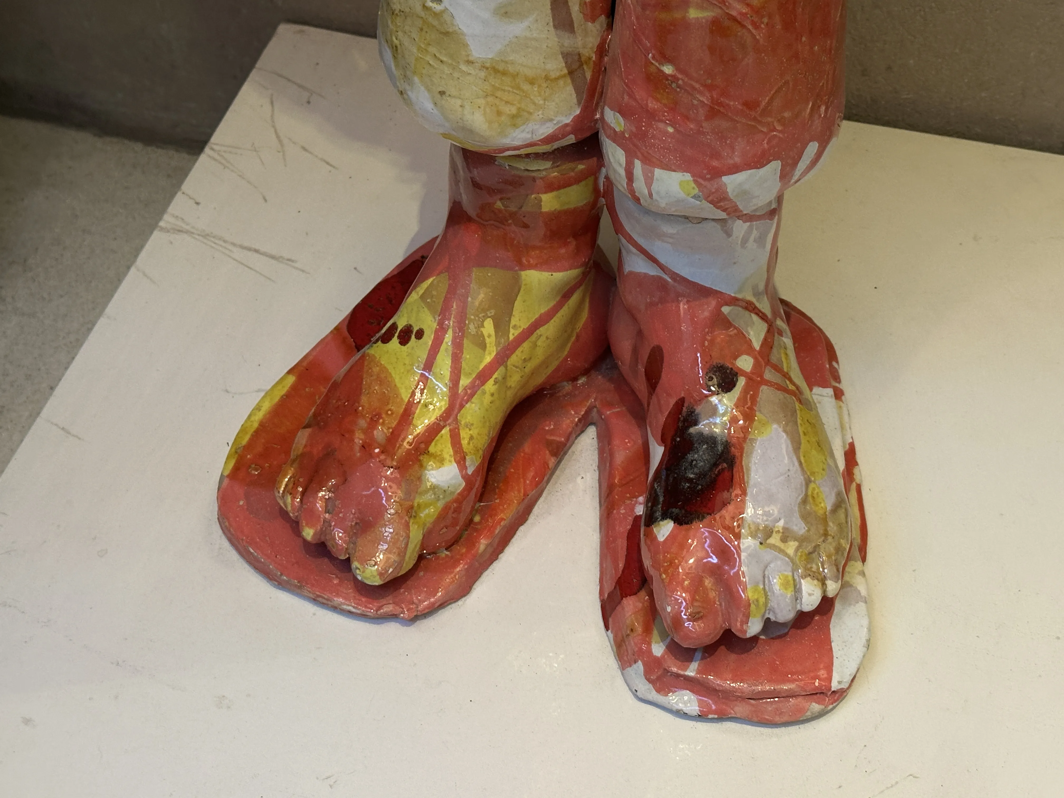 dettagli di una ceramica colorata antica