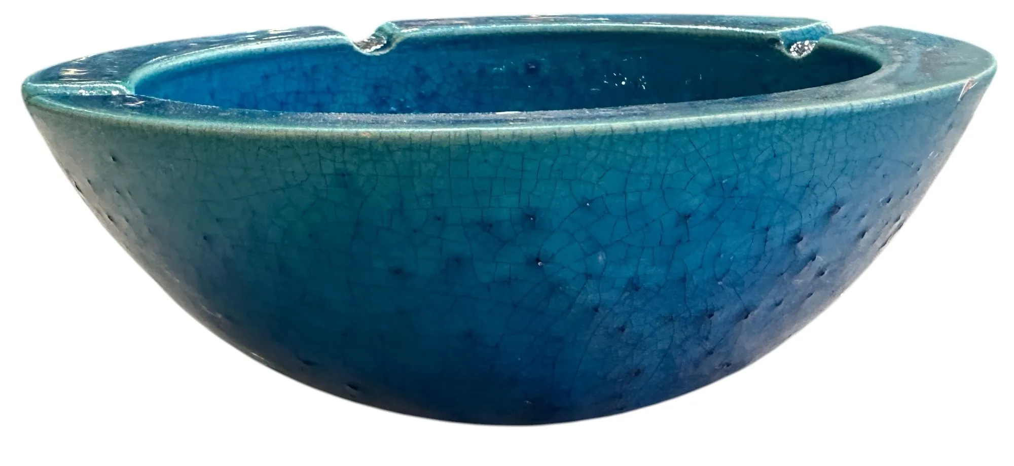 alte blaue Keramikschüssel mit Struktur