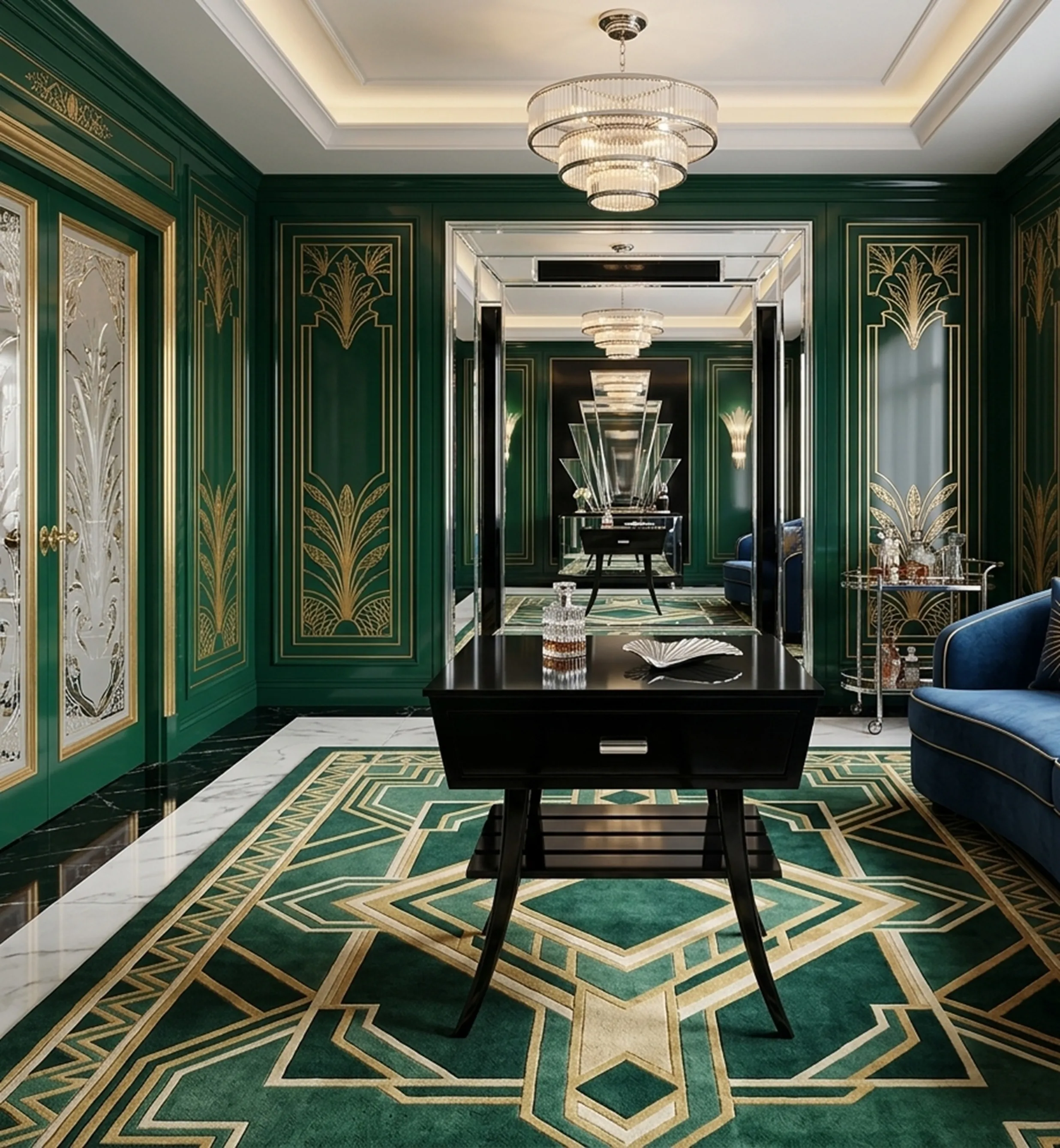 Comodini antichi che decorano una stanza elegante