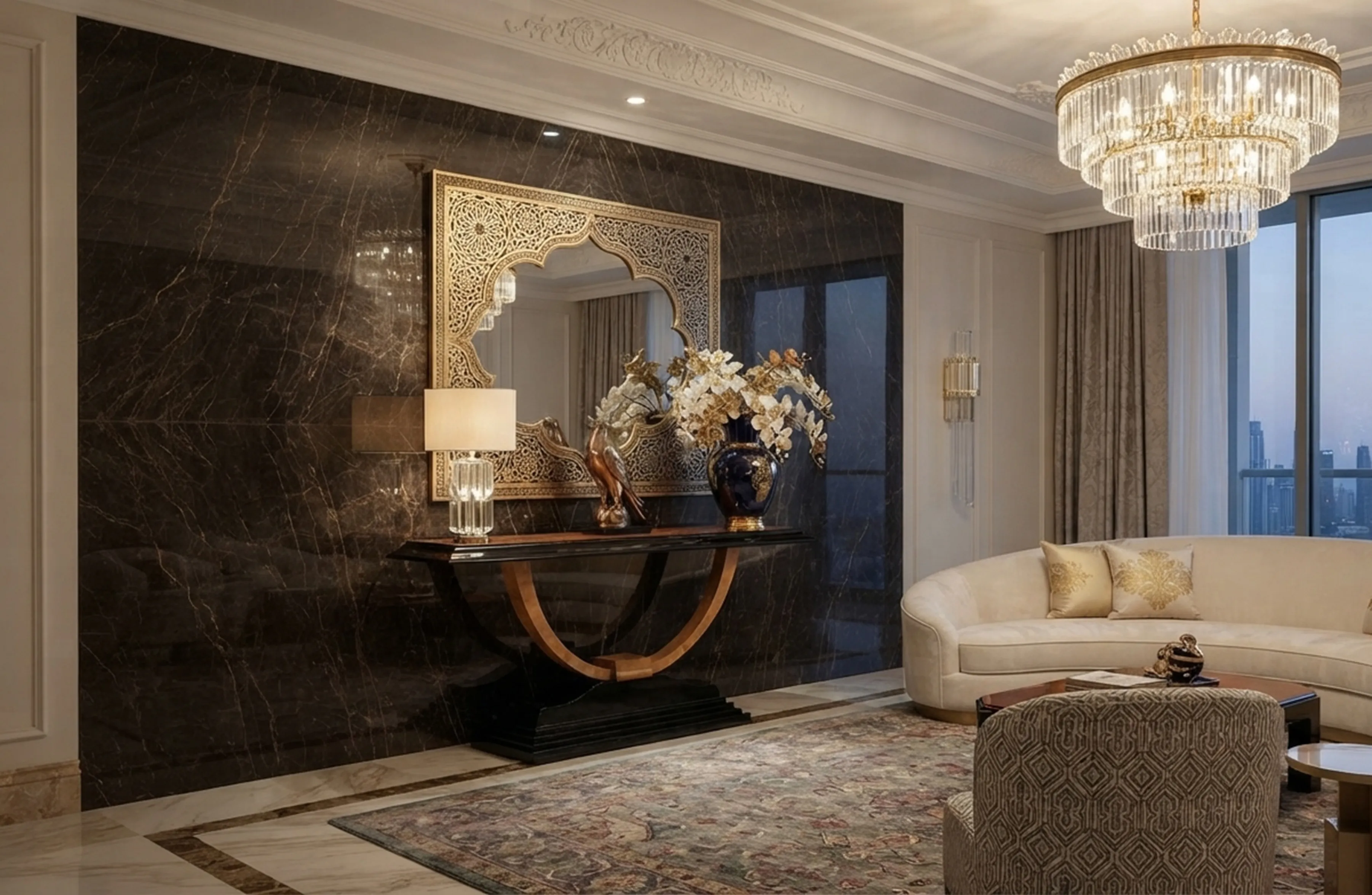 duas consoles antigas em um ambiente luxuoso
