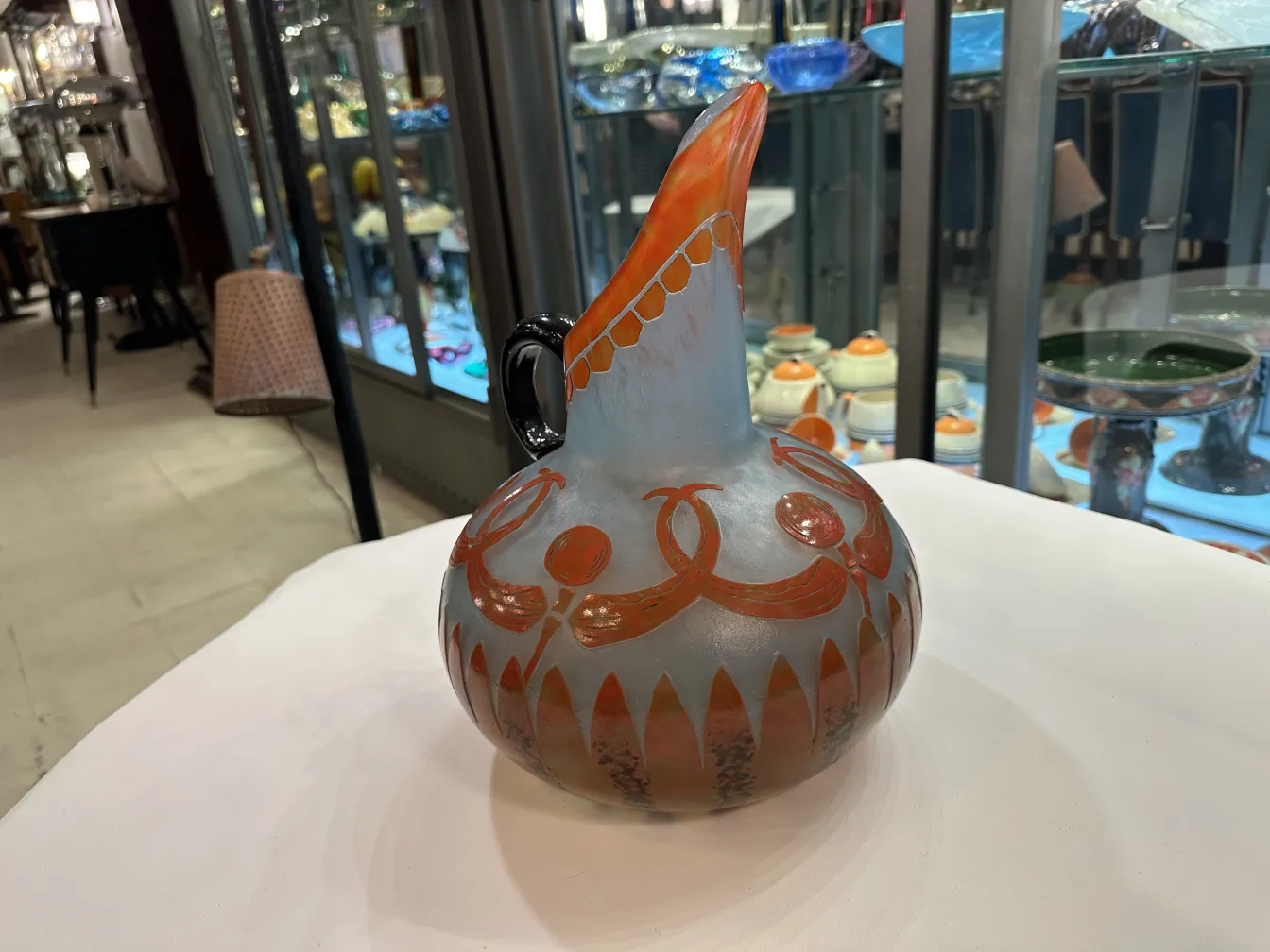 古いサイン入りグラス（Le Verre）、色とりどりのデザイン