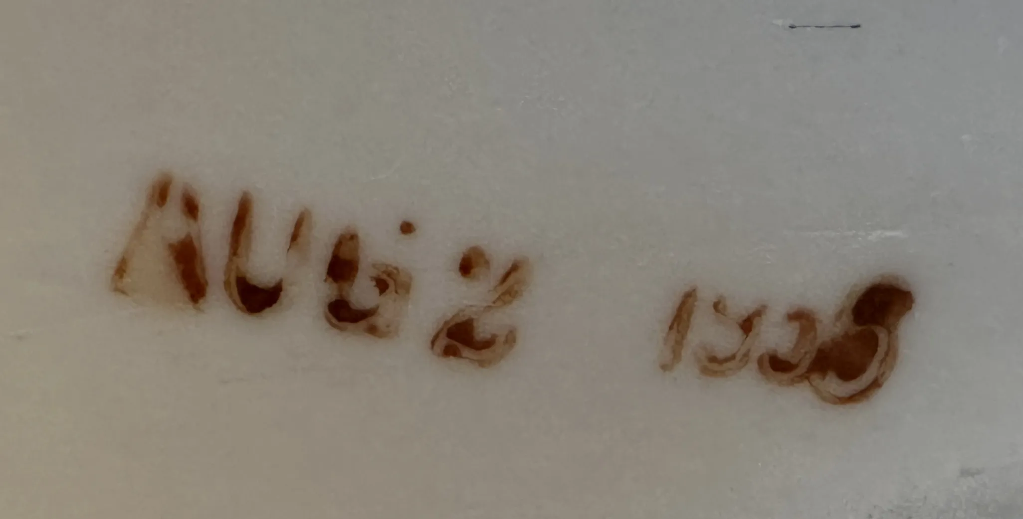 Mani 11 1/2 di ceramica antiche su sfondo neutro