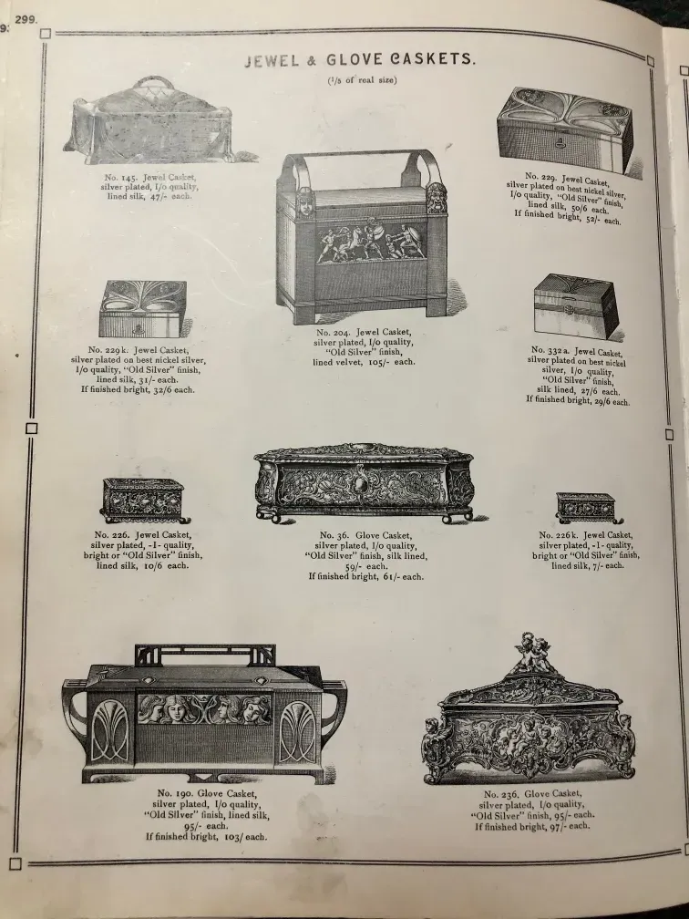 صندوق قديم مزخرف بتفاصيل معقدة، بتصميم أنيق.