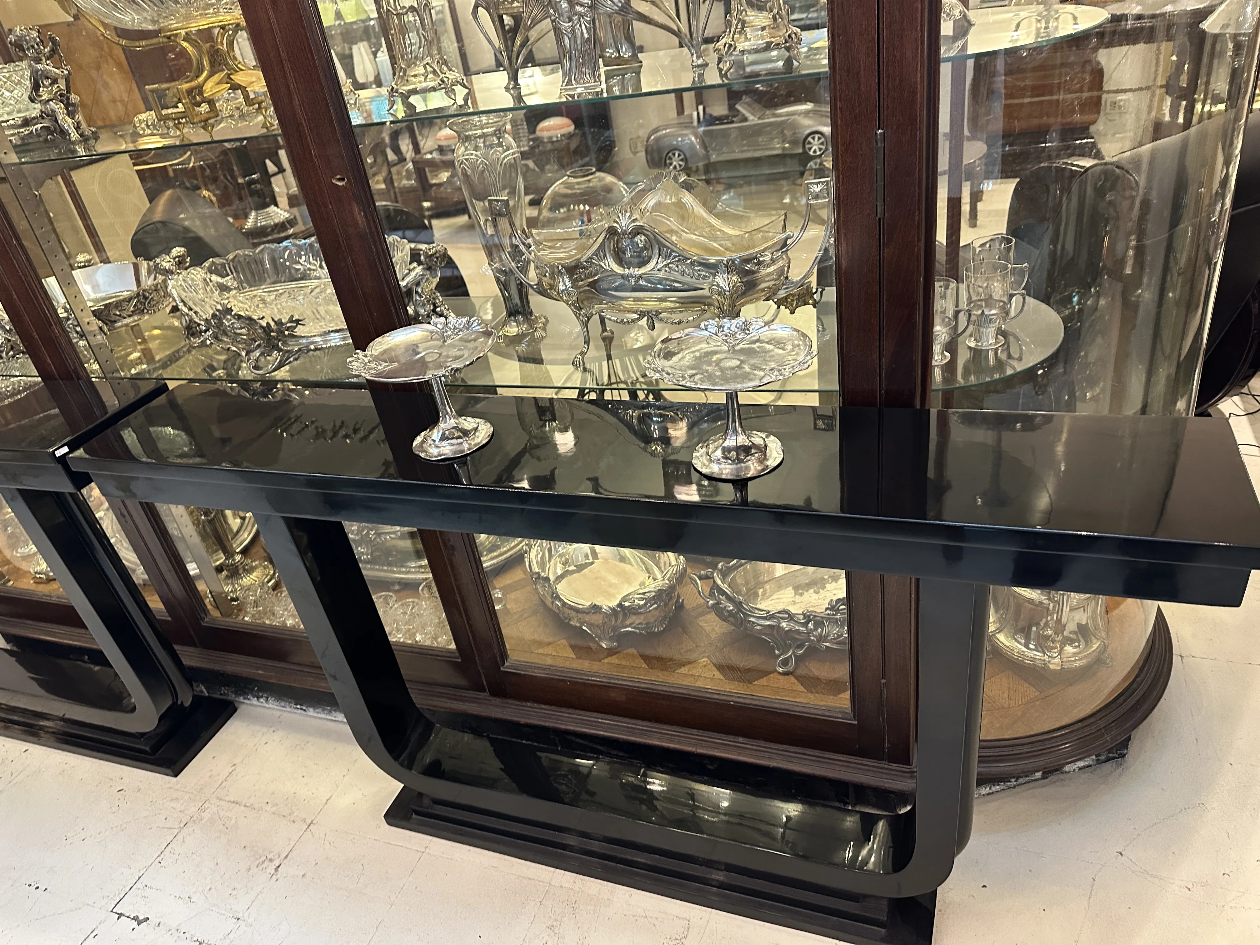 antique card tray displayed with decorative elements