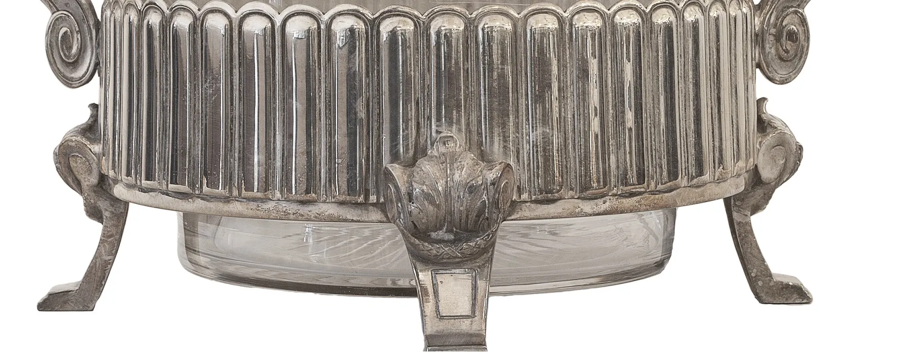 antique WMF punch bowl with a decorative shaped lid