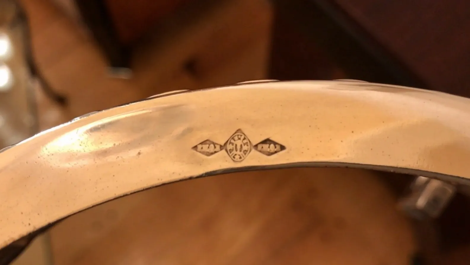antique WMF punch bowl with a decorative shaped lid