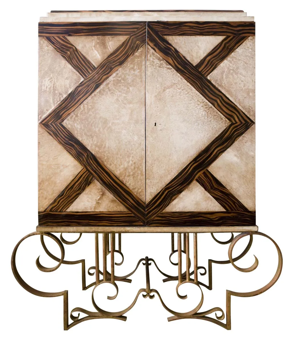 Antique bar design by Gilbert Poillerat, elegant and distinctive.