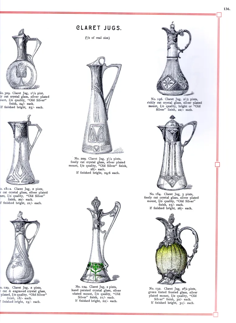 pichet anciens WMF de différentes formes et tailles