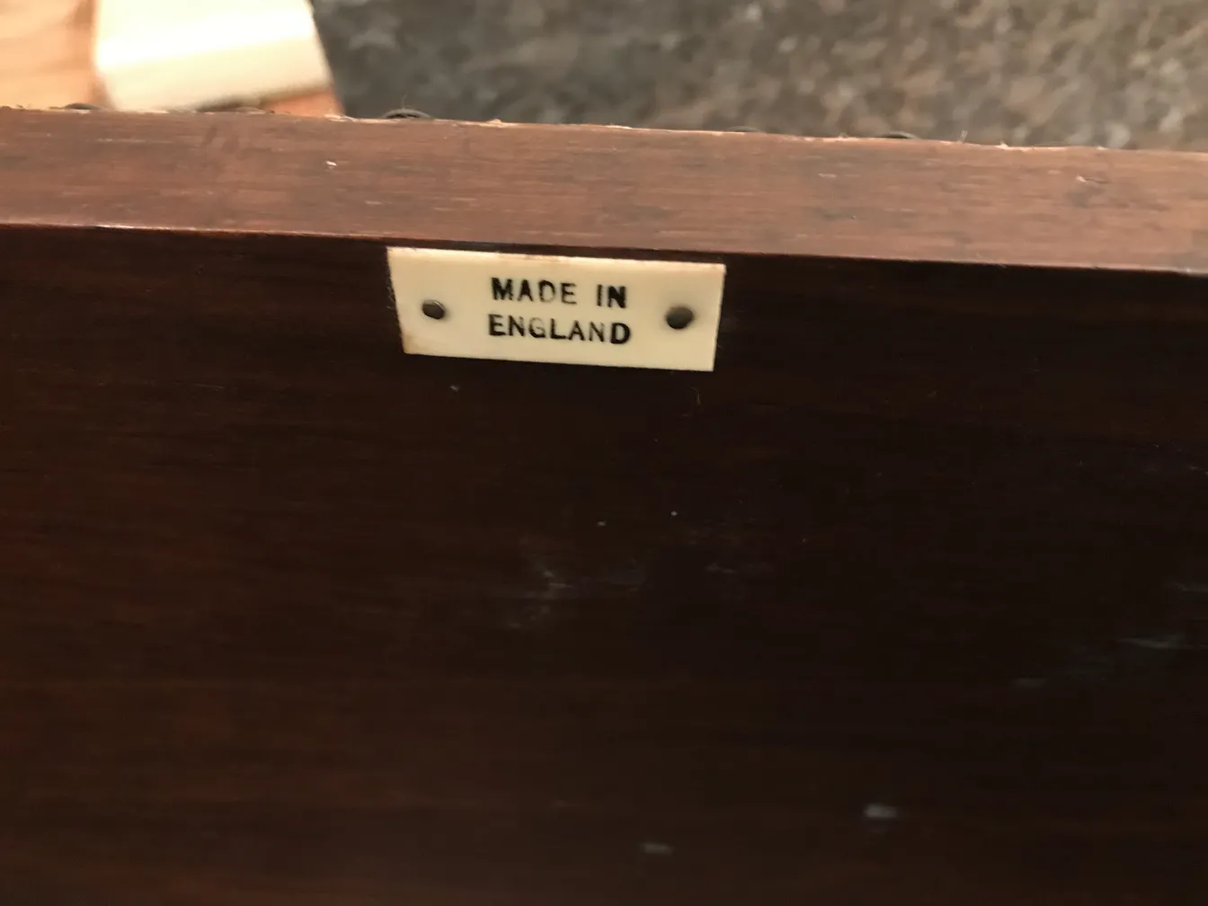 Antique bar with a made in England label