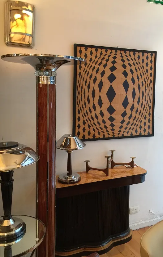 Antique sconces illuminating a stylish interior