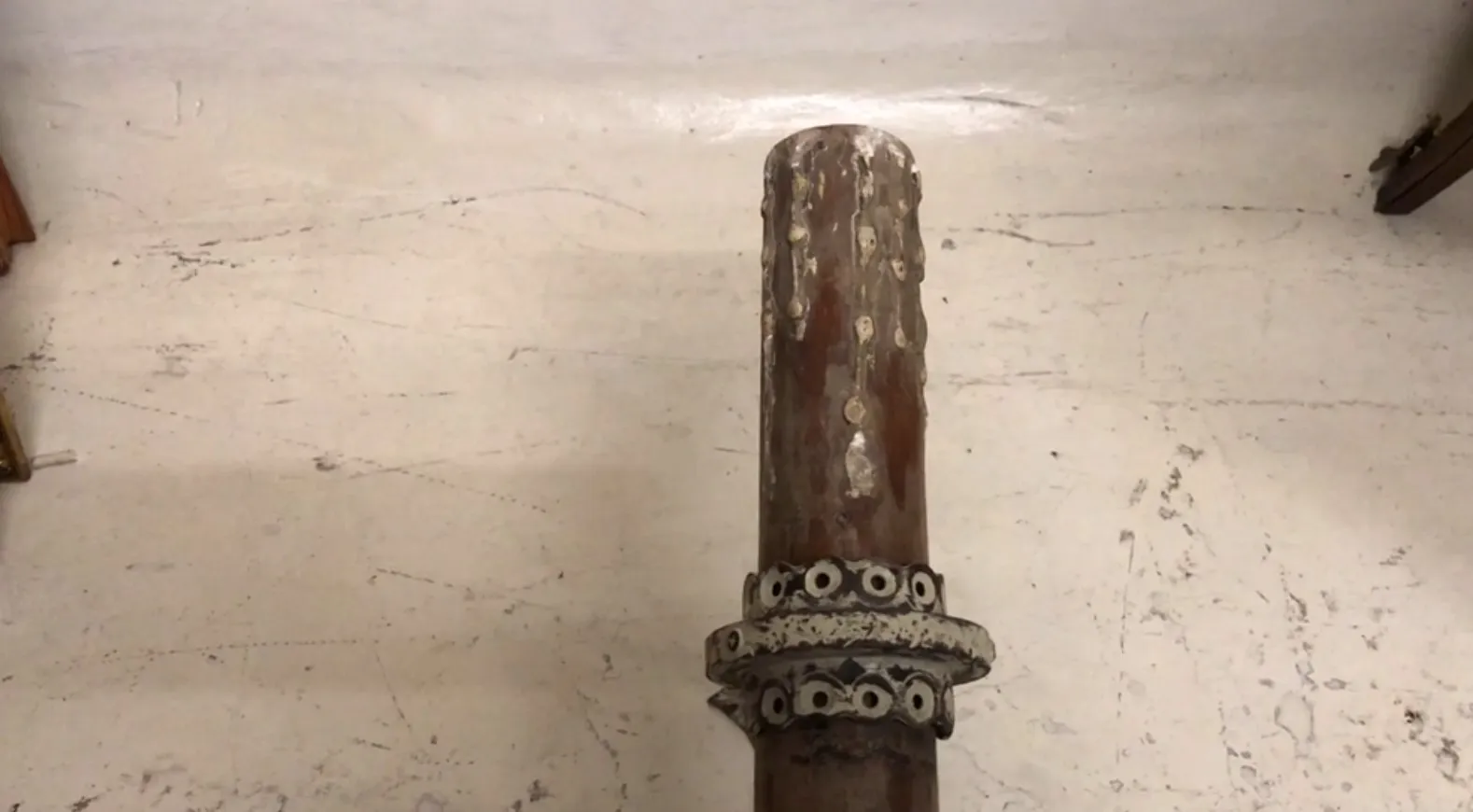 Pair of antique sconces gilbert poillerat with decorative details.