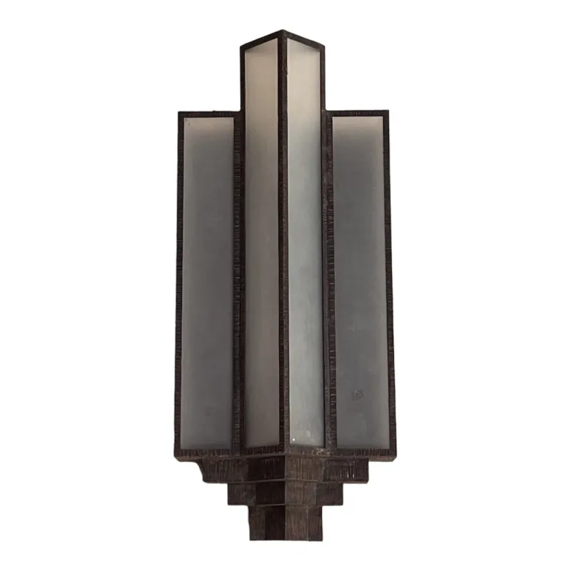 古董壁灯，黑色几何设计