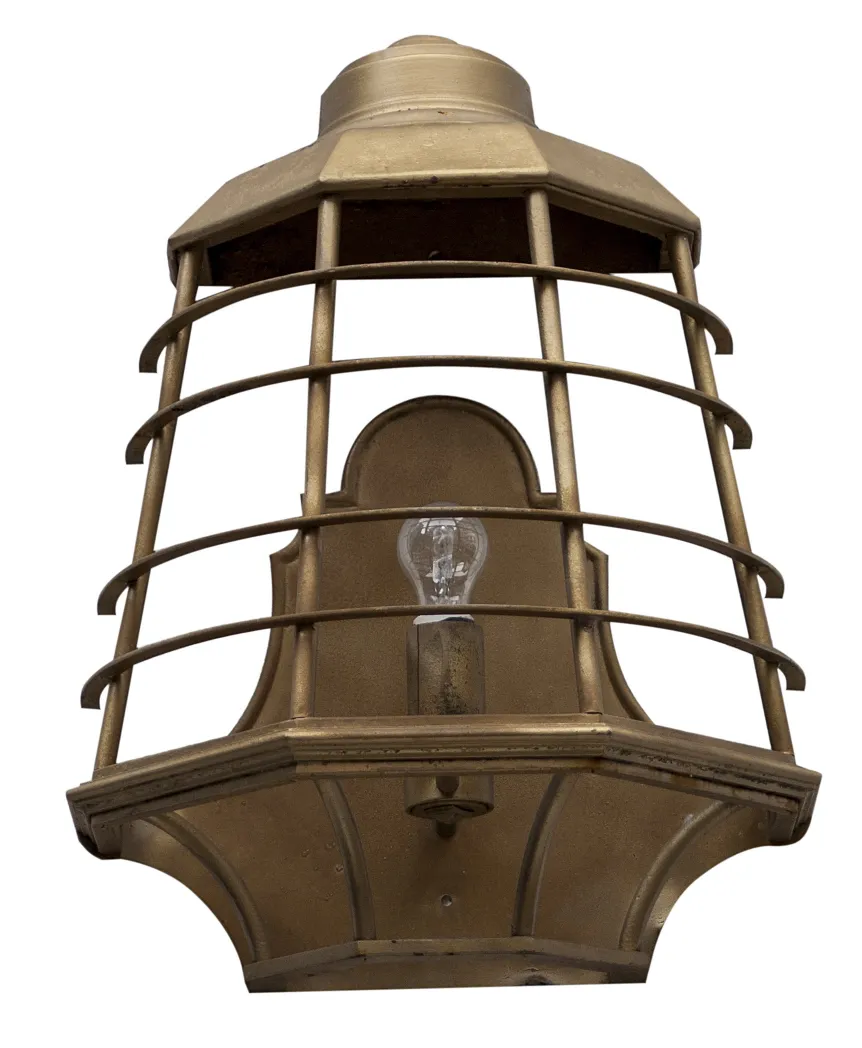 Antique pair of sconces with elegant design and light fixture