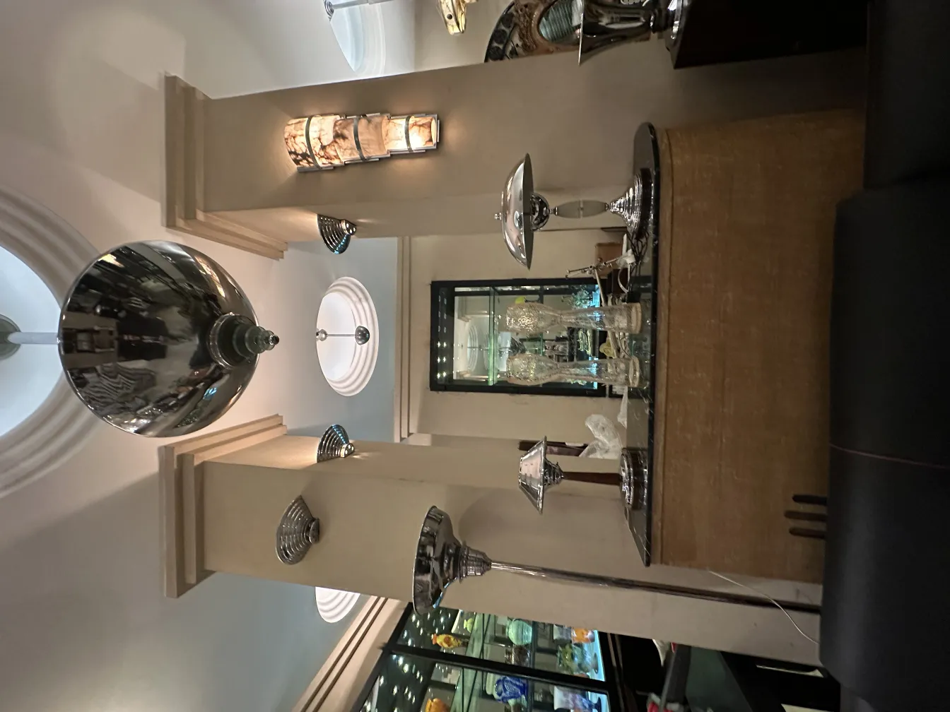 Antique sconces set in a stylish decorative environment.