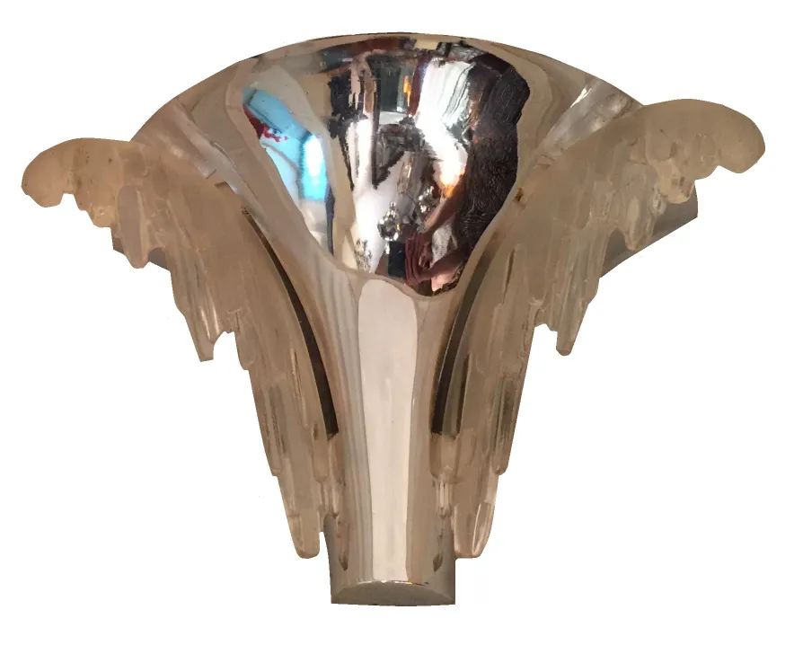 Antique pair of sconces with elegant details and classic design