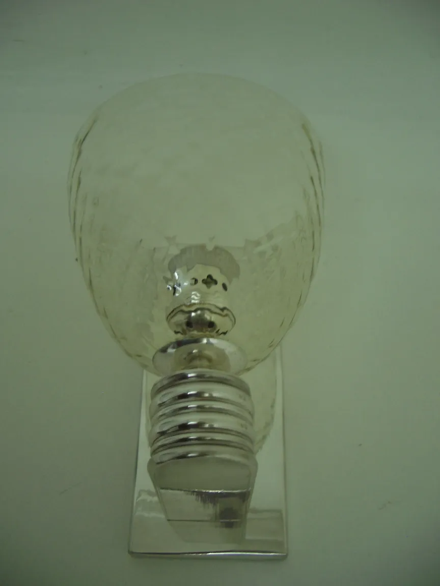 一对古董壁灯，设计优雅，带透明玻璃。