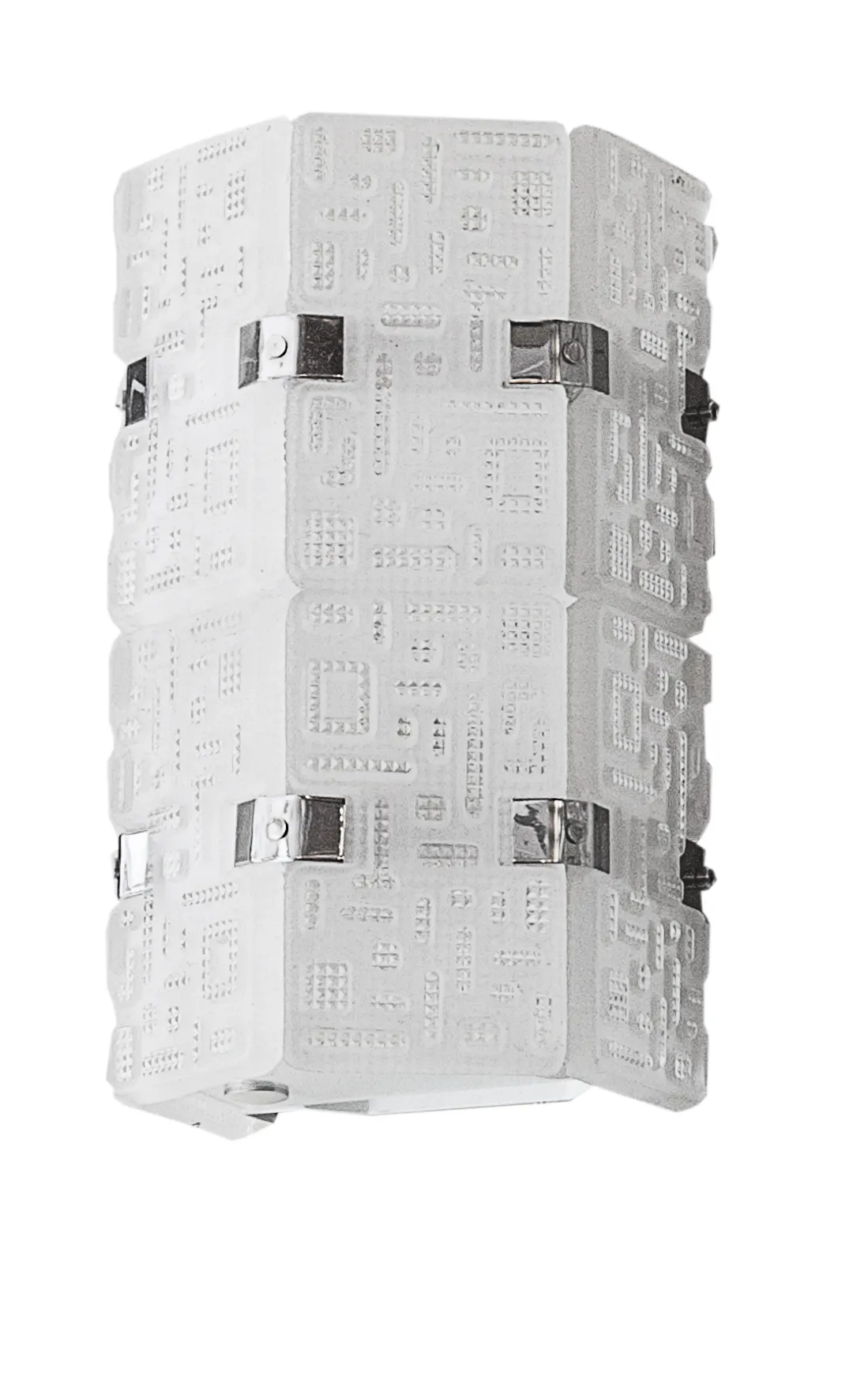 Antikes Paar Wandleuchter orrefors mit ornamentalem Design, sanftes Licht.