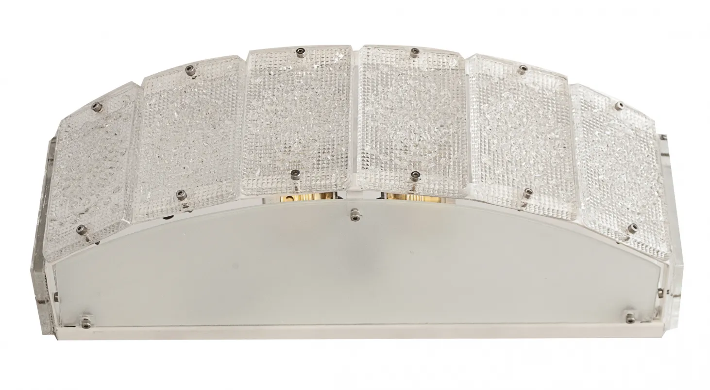 Paire d'appliques anciennes orrefors avec design en cristal