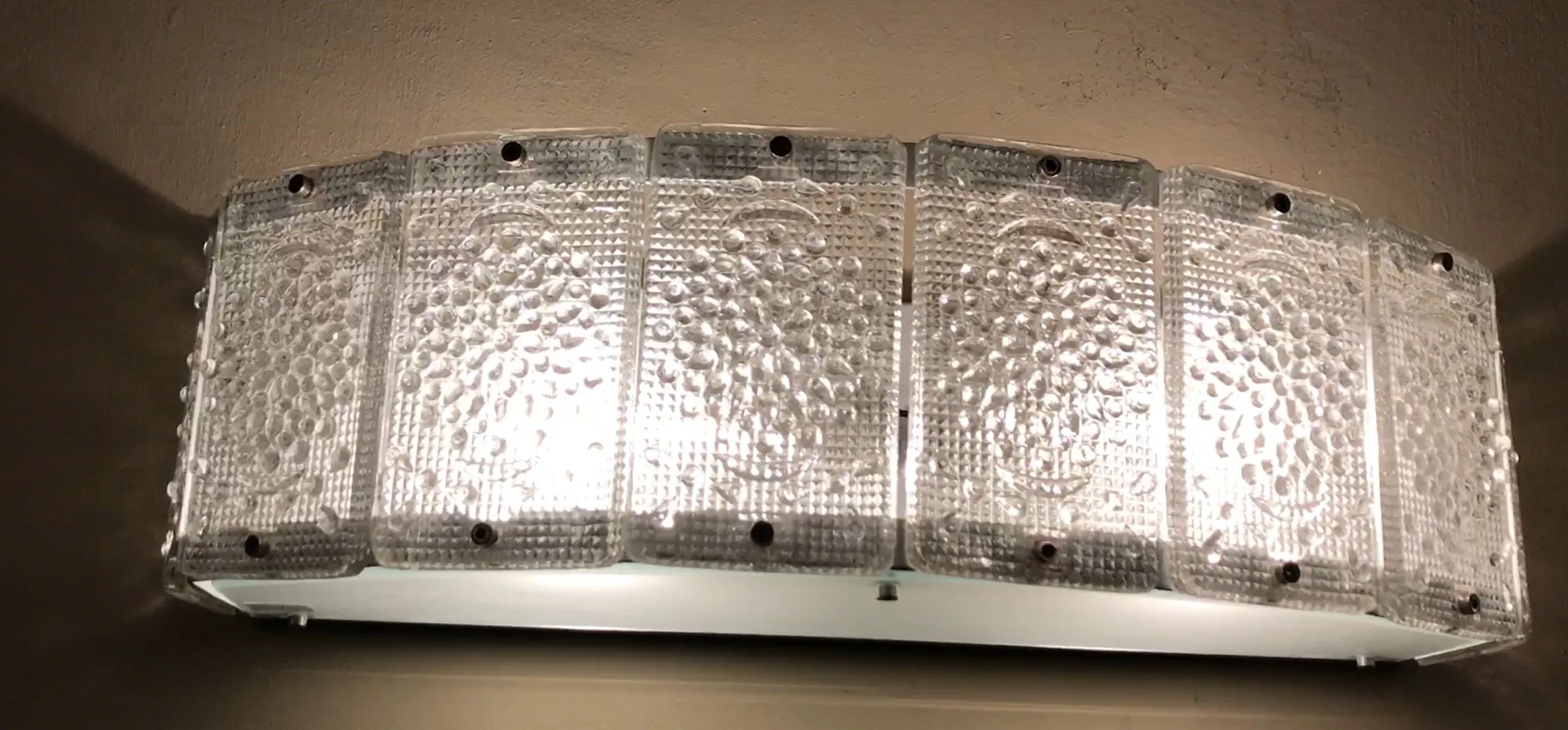 Antikes Paar Wandleuchter, elegantes Design Orrefors.