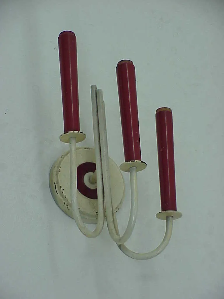 elegante coppia di applique antiche con bracci curvi