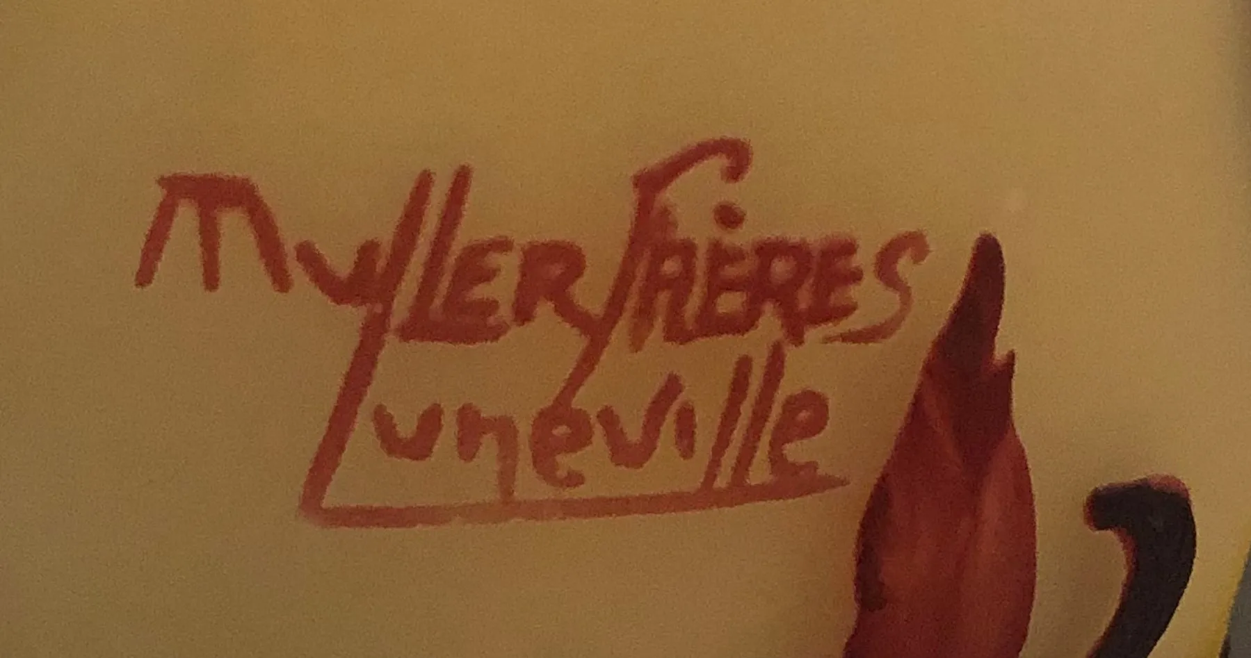 antiguo sello con inscripción muller freres luneville